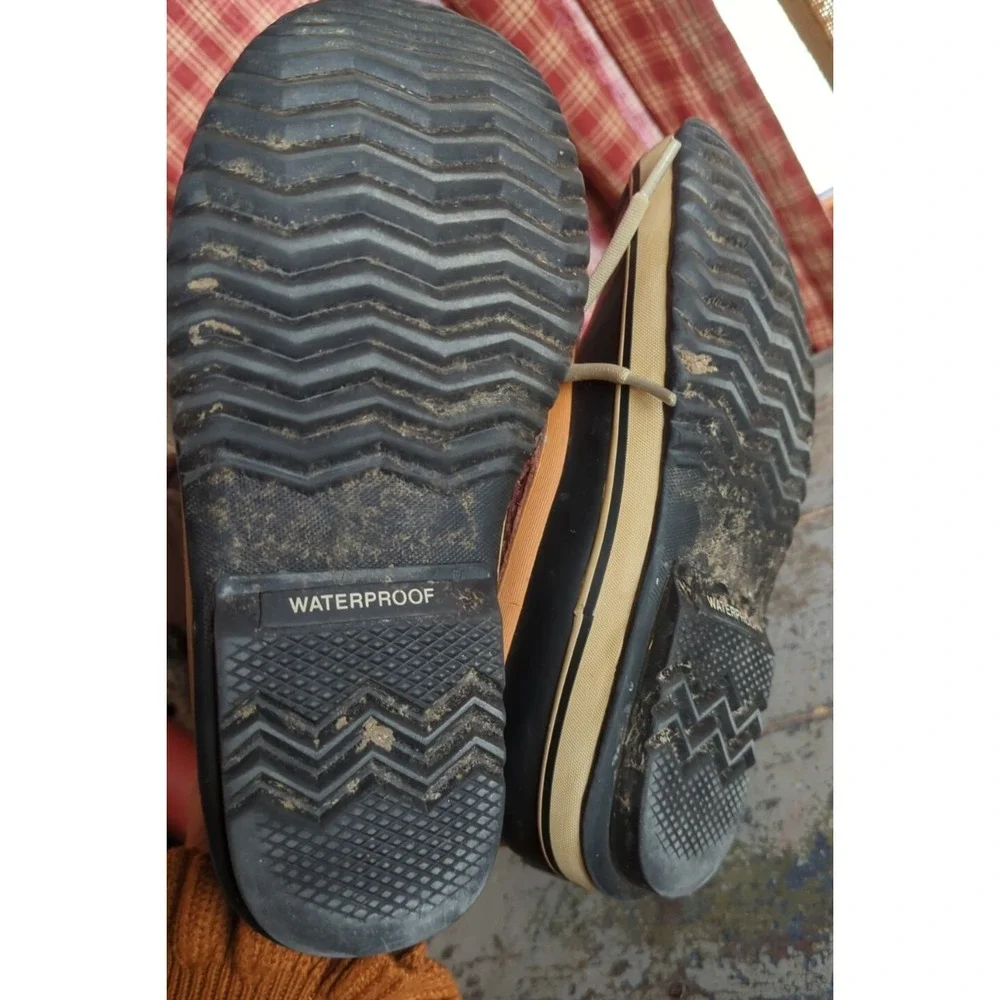 Sorel Boots Woman's 8 Mid Calf‎ Duck Boots Rubber & Leather READ DESCRIPTION